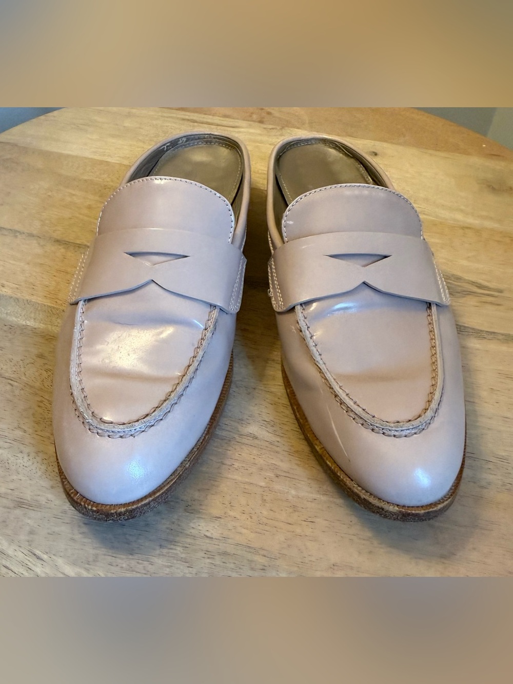 AGL Women's Slip-On Mules in Pale Pink Leather Size 36 1/2 - Picture 2 of 16